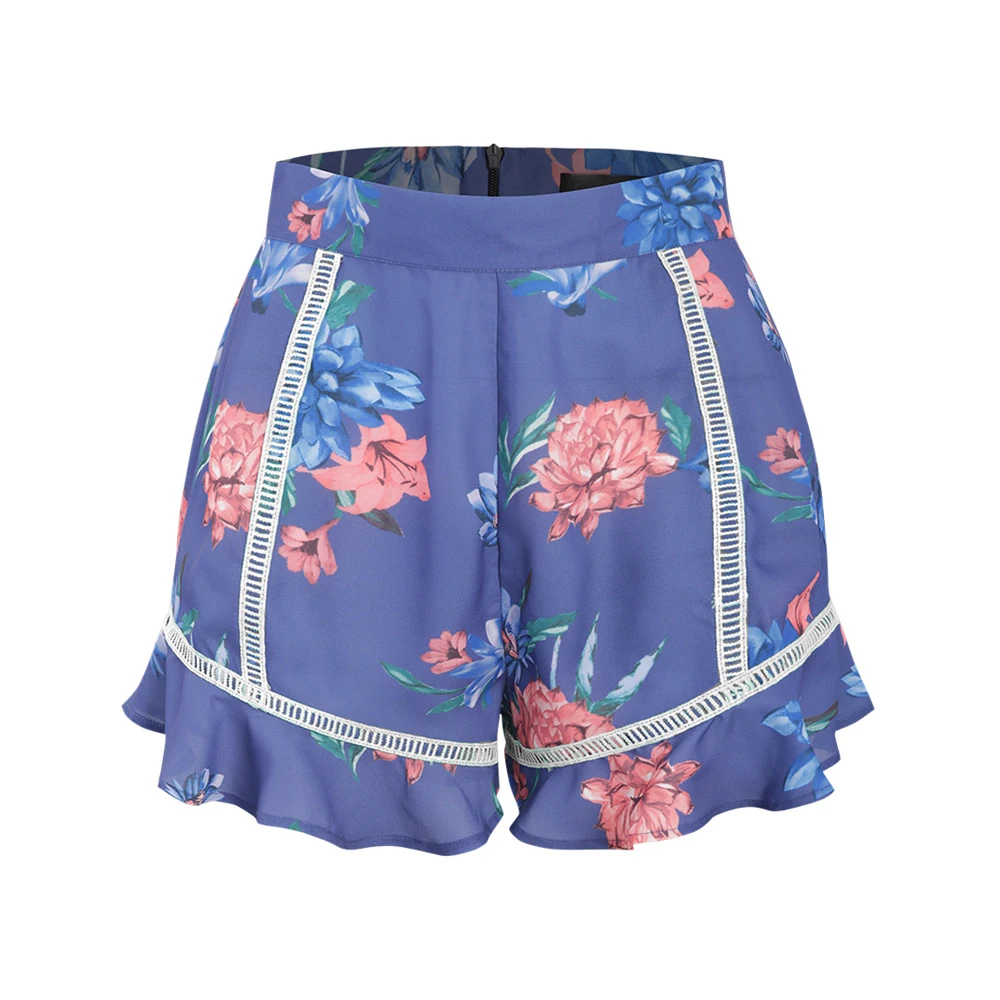 Женские Летние шифоновые шорты с цветочным принтом Boho Флористический высокой