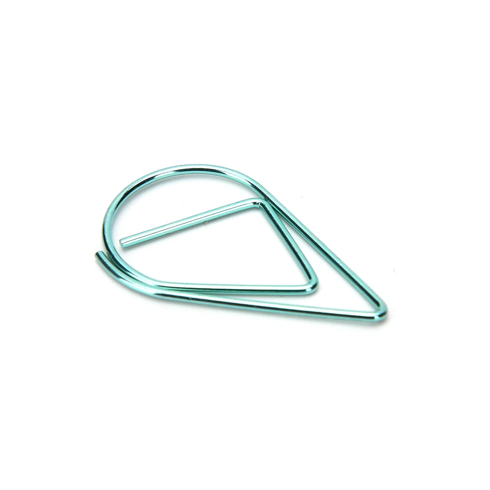 1.5*2.5cm 10PCS Water Drop Shape Metal Bookmark Memo Books Marking Clip Modeling Book Marks Office School Stationery Supplies | Канцтовары