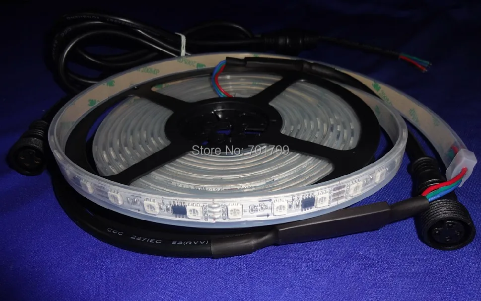 5 м DC12V 60 светодиодов/м 20 шт. ws2811 ic/meter (20 пикселей) светодиодная цифровая полоса в