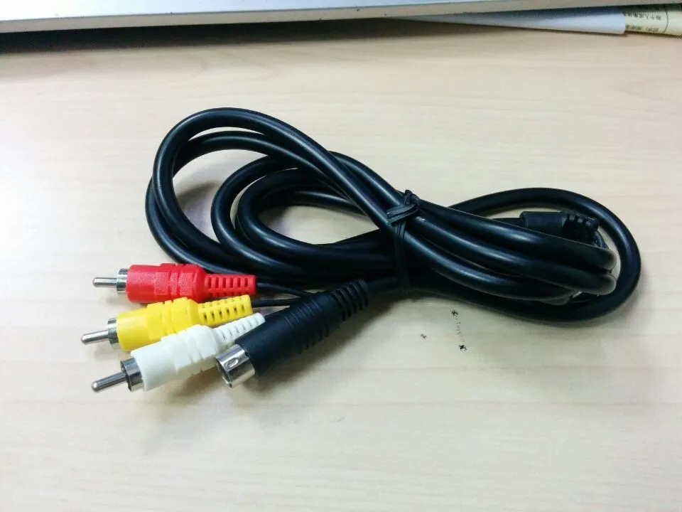Никелированный SAV RCA Видео Аудио Композитный кабель для sega Saturn S-Video AV