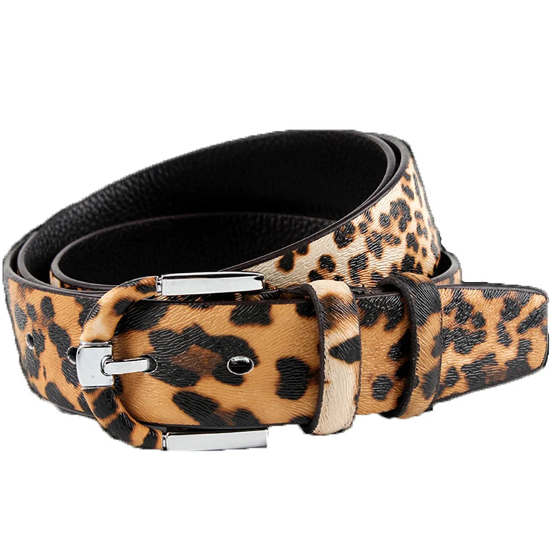 Модные женские ремни ремень из натуральной кожи с леопардовым принтом для женщин