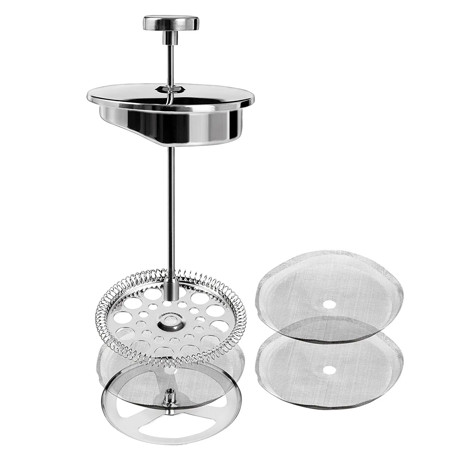 Френч пресс для приготовления кофе из нержавеющей стали 18/10 бонусный экран (1000