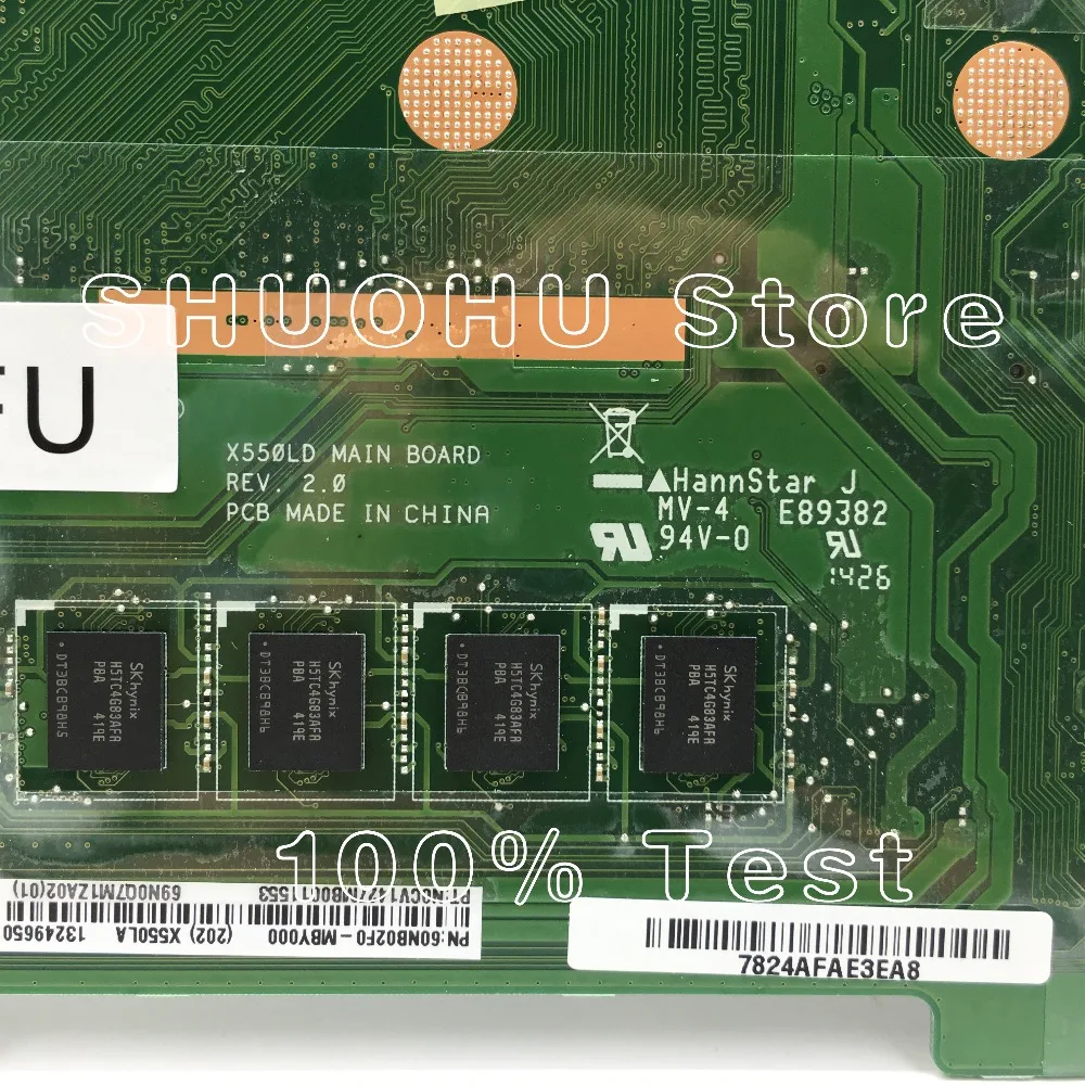 KEFU для ASUS X550LA X550LD X550LC Y581L A550L R510L Y583L I7 4500U GT840MLaptop материнская плата