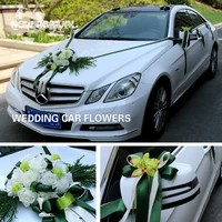 wedding car silk flower decoration flowers wedding centerpieces artificial fake flower garland wreath rustic wedding