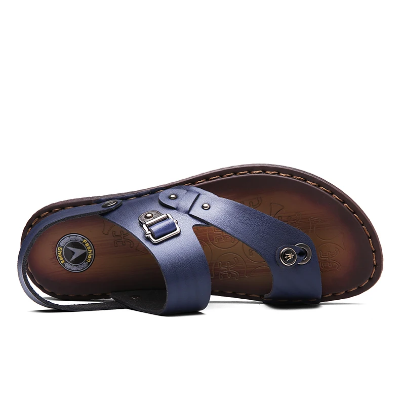 SEGGNICE Men Sandals Genuine Split Leather Beach Brand Casual Shoes Flip Flops Slippers Sneakers Summer | Обувь