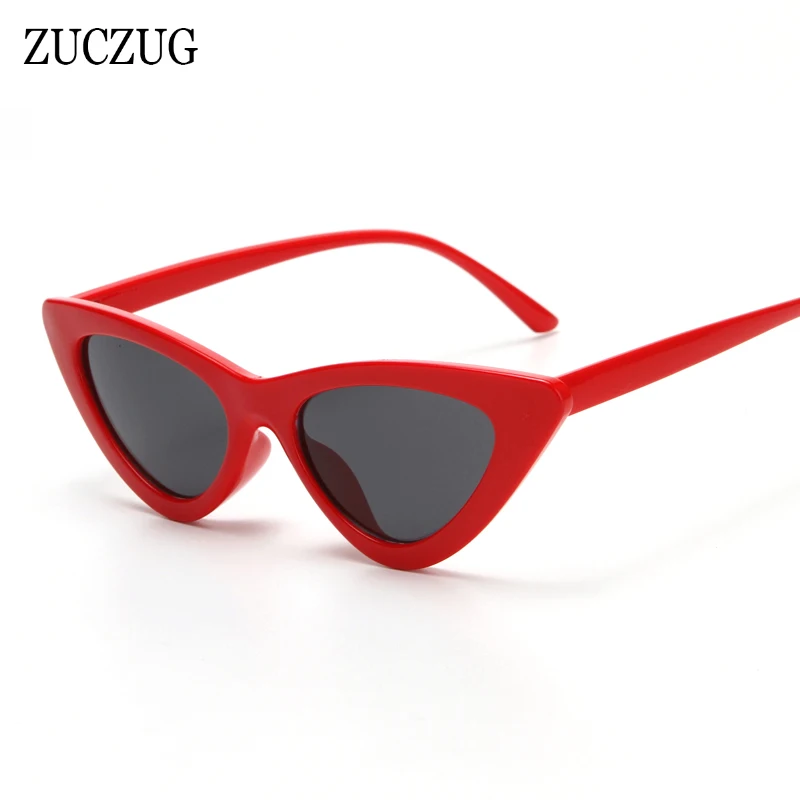 

ZUCZUG Black Frame Triangle Cat Eye Sunglasses Women Vintage Brand Designer Small Sun Glasses Female Lady Oculos de sol UV400