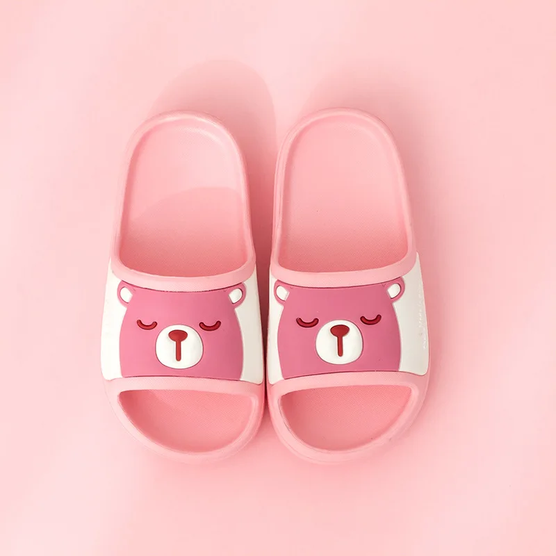 pink Детская одежда для девочек и мальчиков Женские Тапочки малыша воды шлепанцы Детские Босиком обувь в виде животных для плавания Лето для малышей - Цвет: pink