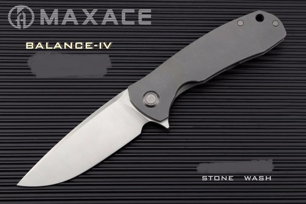 Титановый Maxace Balance M390 атласный подшипник с лезвием компактный походный нож