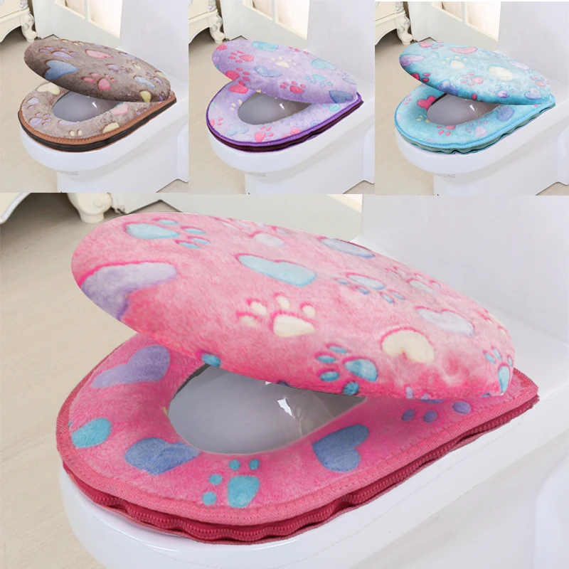 Аксессуары для ванной комнаты зимний чехол сиденья унитаза теплый хлопковый