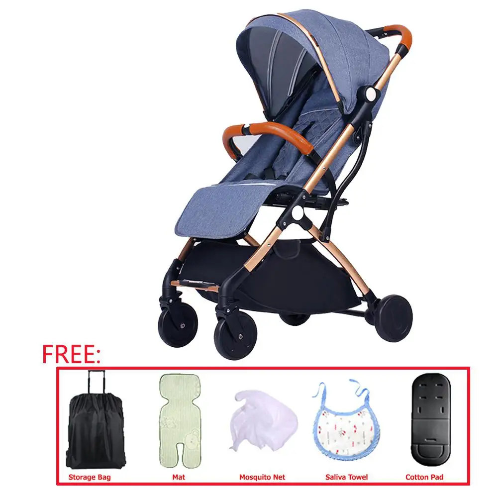 Kidlove, детская коляска, 2 в 1, коляска, лежащая или амортизирующая, складной светильник, вес, двусторонняя, для детей, для путешествий, тележка