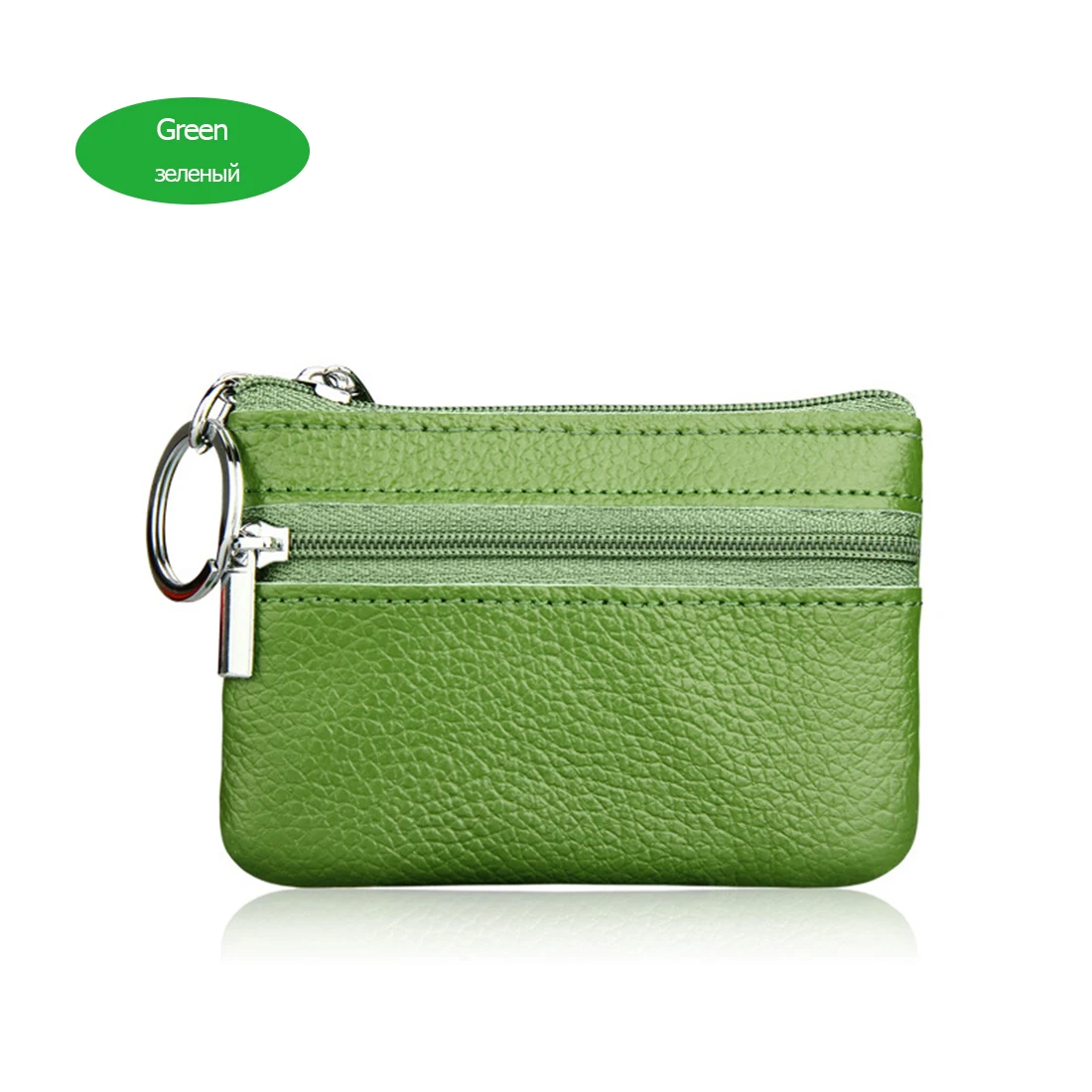 green HMILY маленький женский кошелек для мелочей милые мини Кошельки для монет женские из натуральной коровьей кожи карман для монет Cowskin Key Holder - Цвет: green