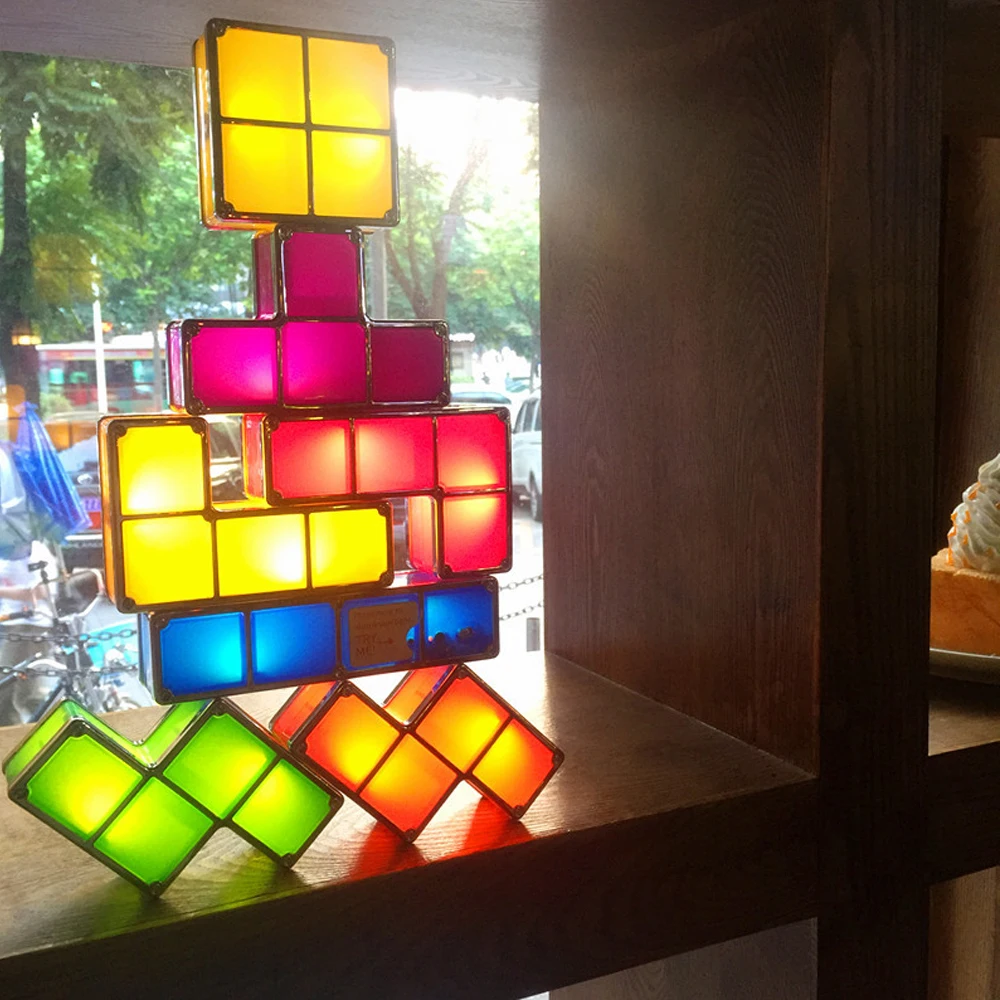 Goedkoop Originele Ontwerp Tactbit Licht Bouwrijpe Blok Tafel Bed Decoratieve Stapelbaar Nachtlampje Nieuwigheid Magische Kubus Kerstcadeau