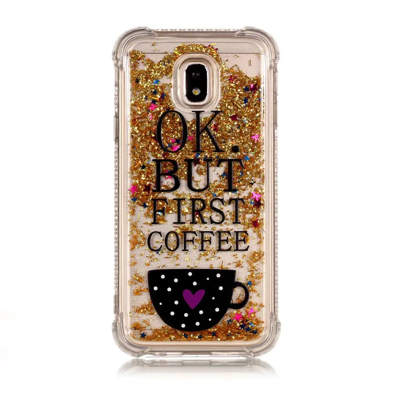 For Samsung Galaxy J330 J3 2017 EU Version Phone Case Dynamic Glitter Luxury Unicorn Liquid Quicksand Soft Silicone Back Cover |