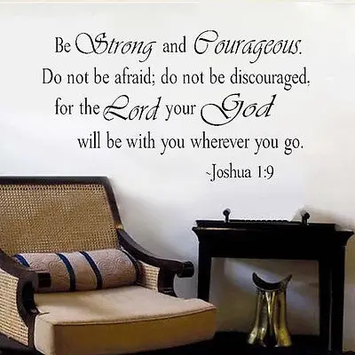 2019 новые современные наклейки на стену персонаж быть сильным и смелым Джошуа 1:9