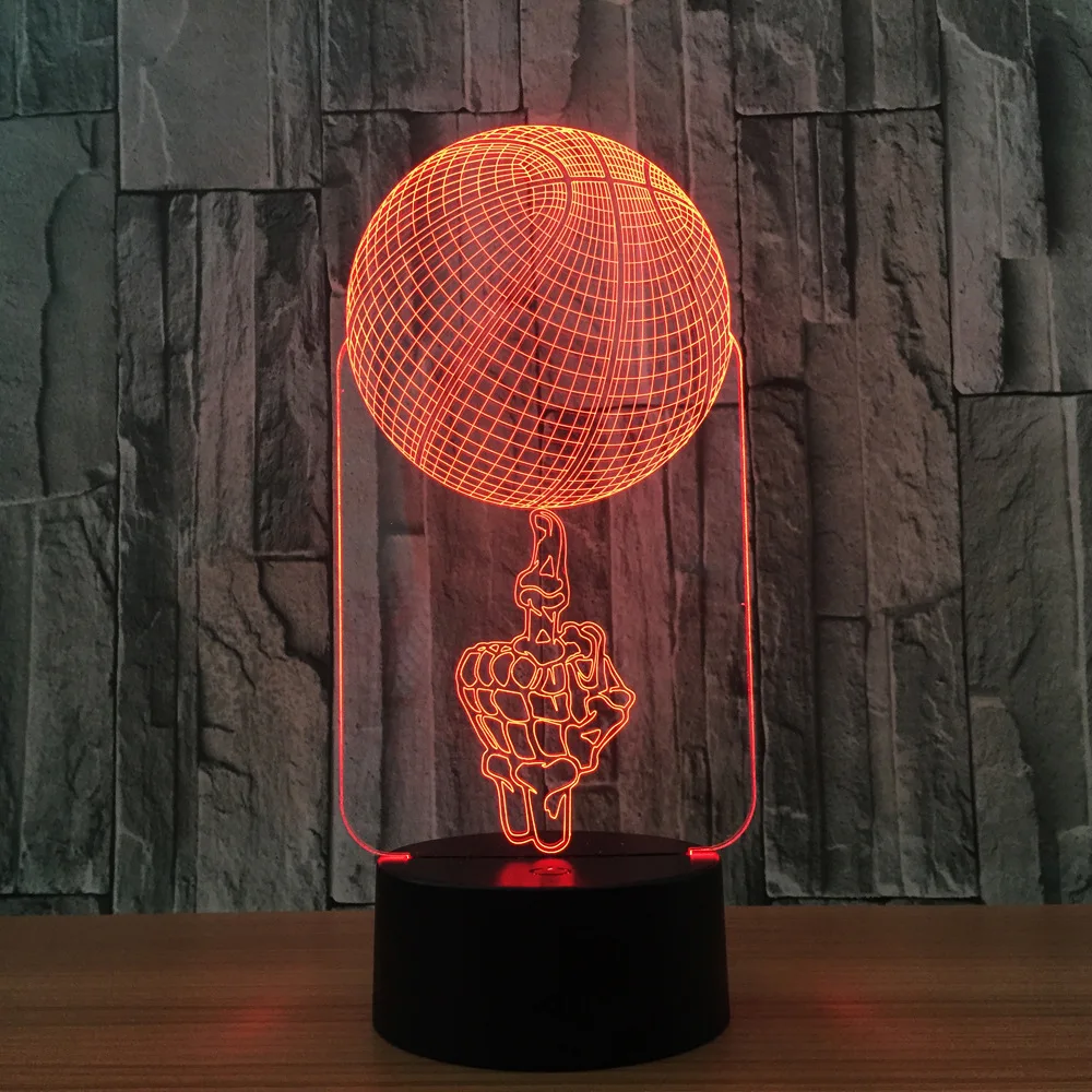 

Skeleton Basketball 3D Lamp 7 Color Led Night Lamps For Kids Touch Led Usb Table Lampara Lampe Baby Sleeping Light Drop Shipping