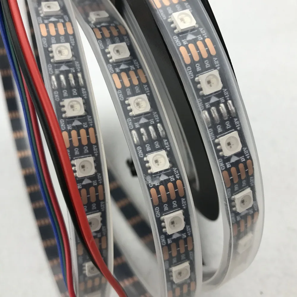 WS2815 dc12в Адресуемая полноцветная RGB 5050 светодиодный лента 60 Светодиодный s/m5 м