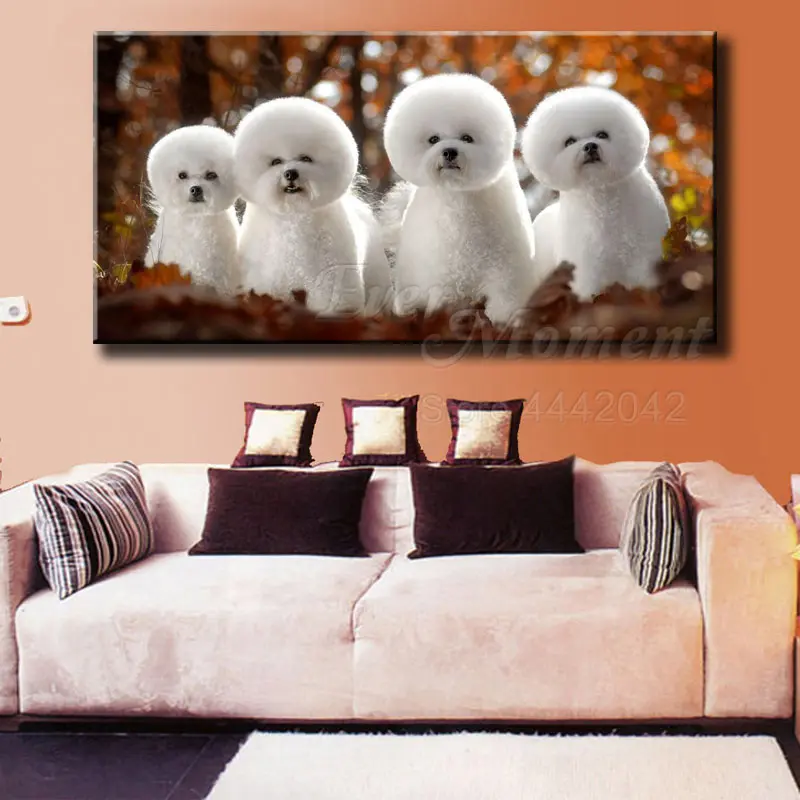 Алмазная живопись с изображением белых собак квадратная вышивка 5D алмазная