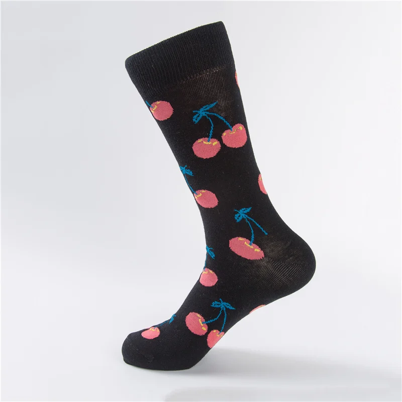 50307 Мода sockmark скейтборд Chaussette Homme мода Фрукты Ананас черешня мужские носки Европейский США хип-хоп улица Crew забавные носки - Цвет: 50307