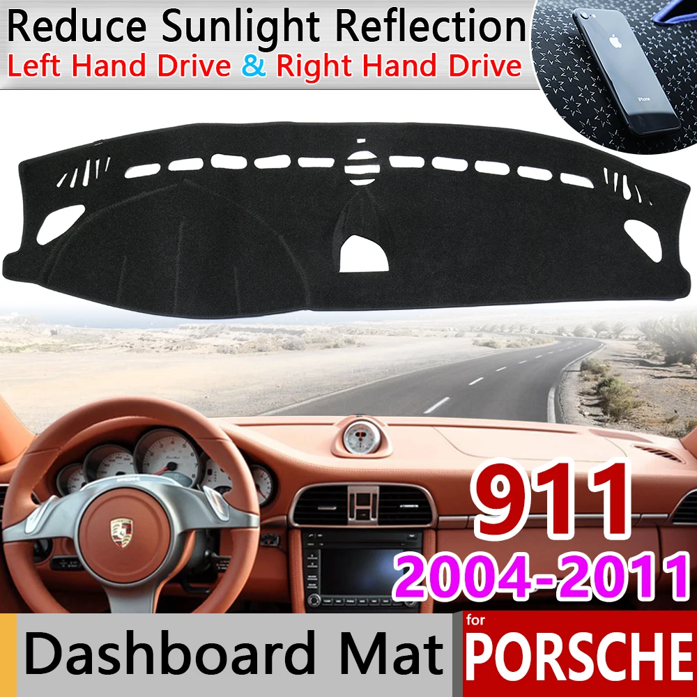 

Для Porsche 911 2004 ~ 2011 Turbo GTS Противоскользящий анти-УФ коврик на приборную панель тент dashmatt защита ковров подушки аксессуары