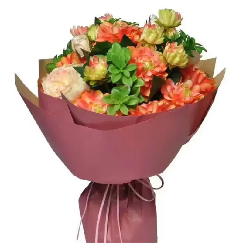 Двойной цвет крафт бумага подарочная упаковка черная цветы 80gsm 60 см x 20 листов|flower