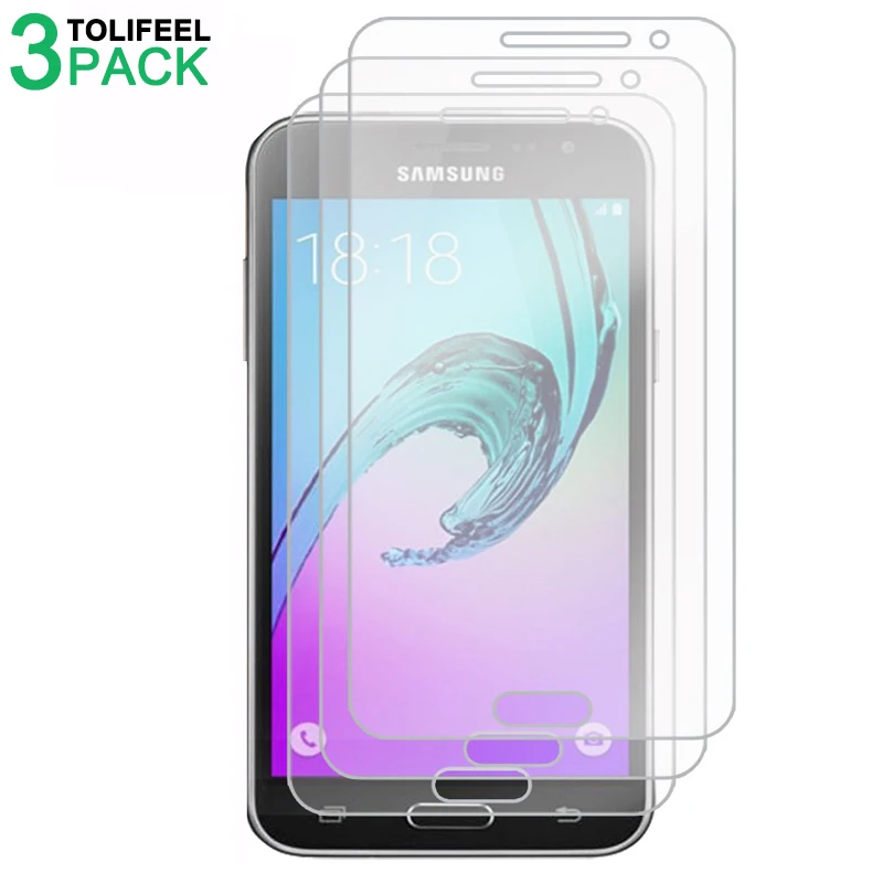 3 шт закаленное стекло для samsung Galaxy J3 2016 протектор экрана 2.5D 9 H Защитная пленка J300