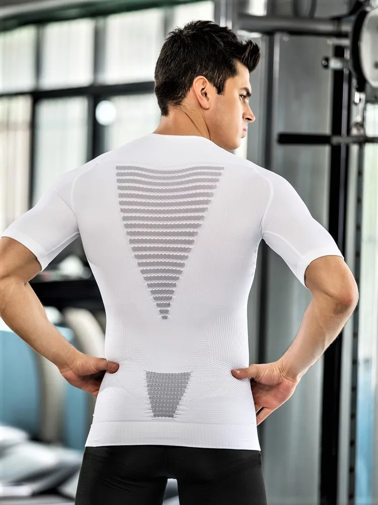 Для мужчин формочек корсет для похудения майки рубашка Body Shaper Для мужчин Корректор осанки футболка эластичная футболка Абдо Для мужчин нижнее белье