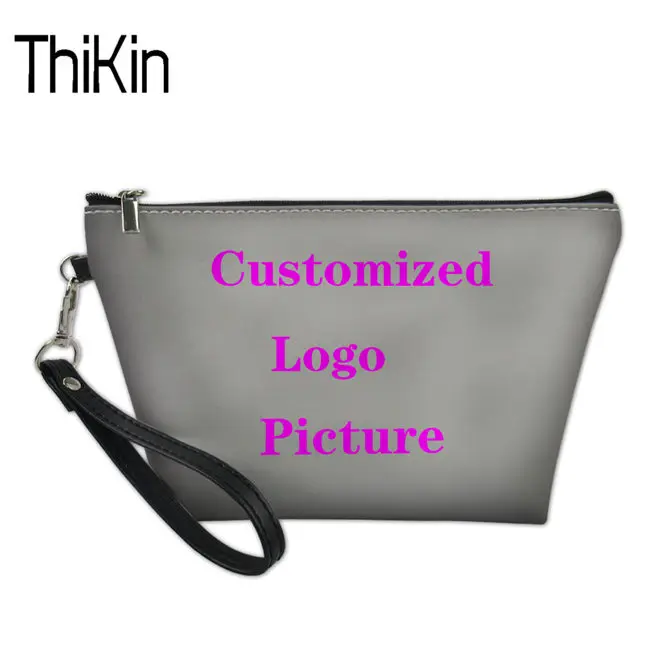 Custom THIKIN Doxe Dachshund Печать Макияж сумки для женщин большой емкости дорожный Органайзер косметички Дамская мода набор для чистки сумка - Цвет: Custom
