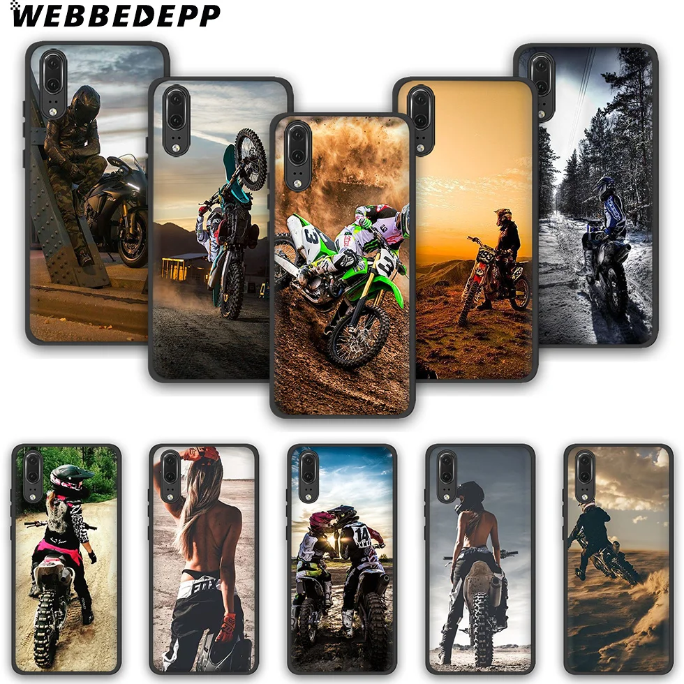 WEBBEDEPP Классический чехол для телефона из ТПУ мотокросса Huawei P10 P20 P30 Lite Pro Y6 Y7 prime 2018