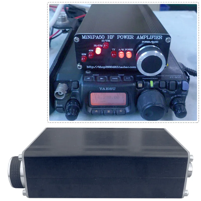 MiNiPA50 45W усилитель мощности HF для YASEU FT 817 ICOM IC 703 Elecraft KX3 QRP Частотный диапазон: 80m 40m 30
