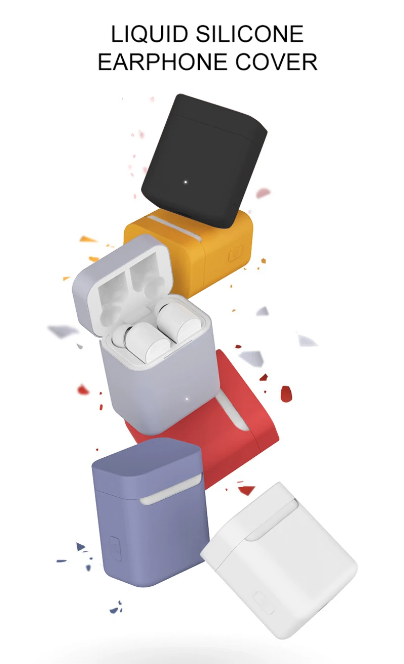 Силиконовый беспроводной чехол для наушников для Xiaomi Airdots Pro, беспроводная bluetooth-гарнитура, силиконовый чехол с защитой от падения