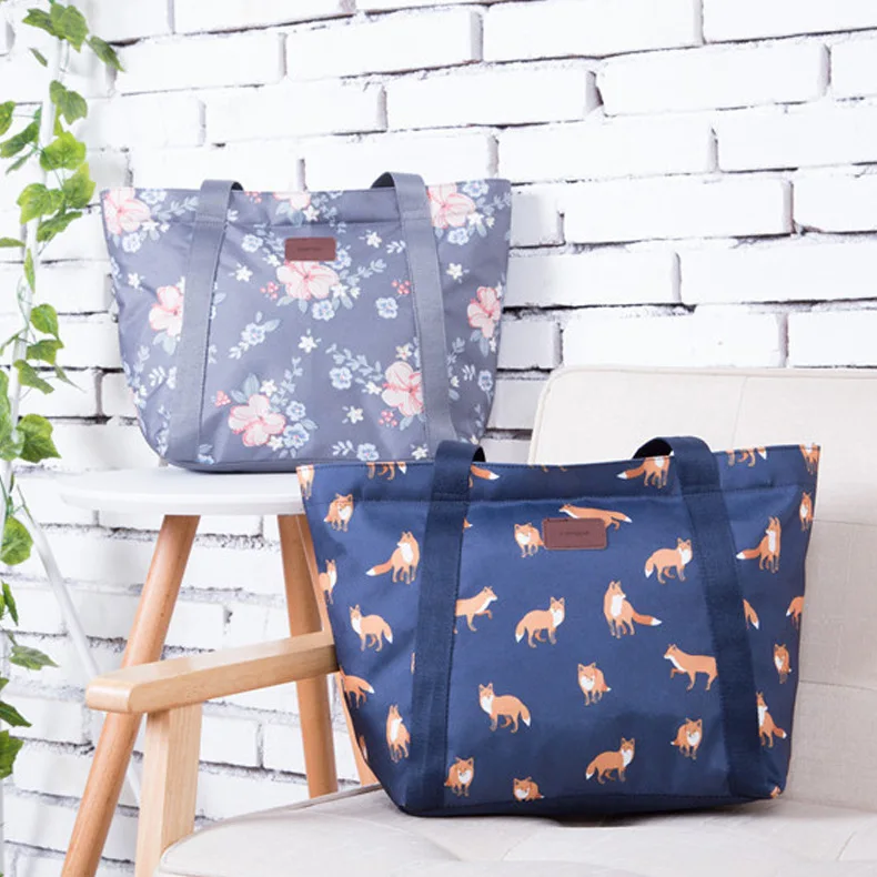 Холщовая Сумка с цветочным принтом женская сумка для шоппинга Большая