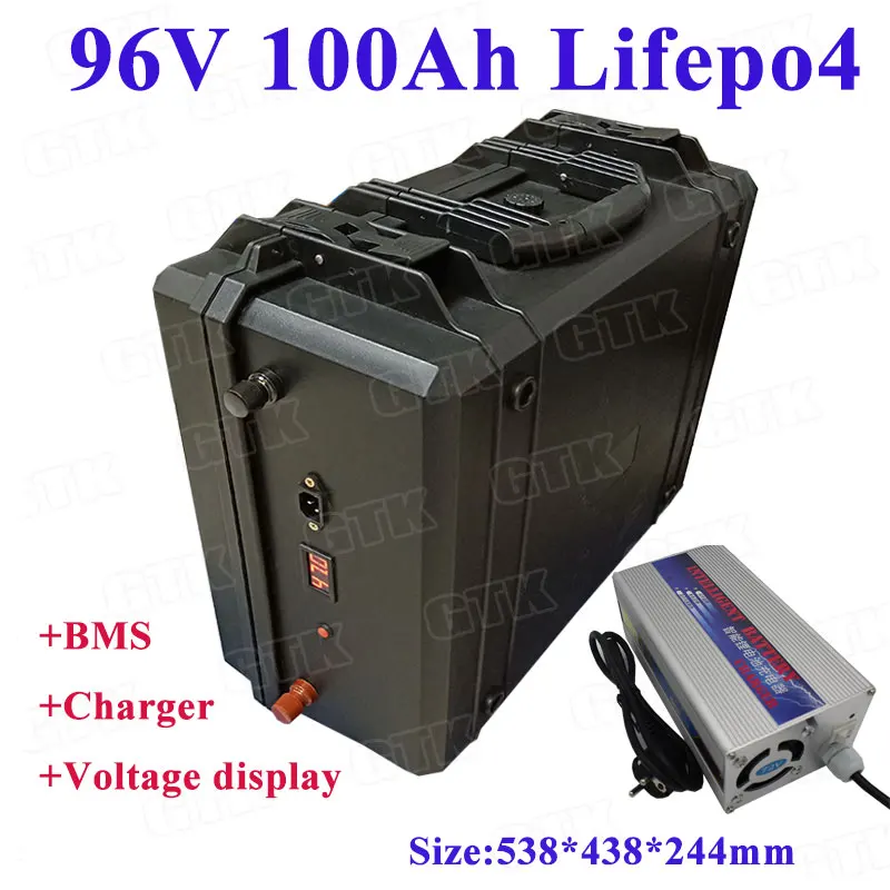 Чехол 32S 96V 100Ah LiFepo4 литиевая батарея с BMS для вилочного устройства 8000 Вт инвертор