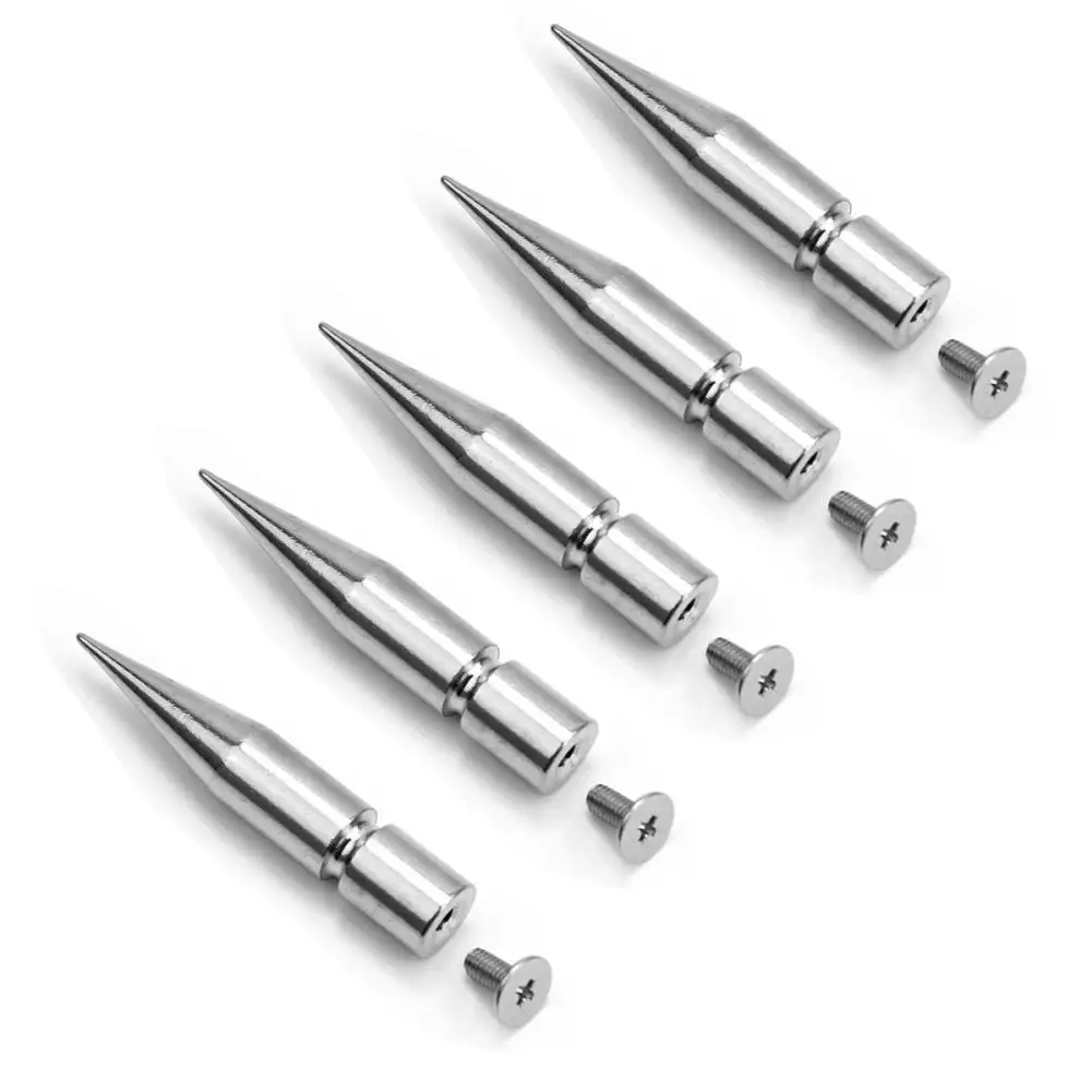 5 шт./лот Серебряная 9 мм металлическая пуля с шипами заклепки в стиле панк рок