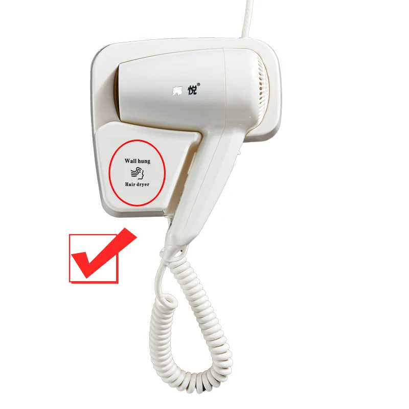 Hair Dryer A Фен для волос с горячим ветром, электрические Фены с настенным креплением, гостиничные, для ванной, бытовые, для сухой кожи, подвесные, настенные воздуходувки со столешницей - Цвет: Hair Dryer A