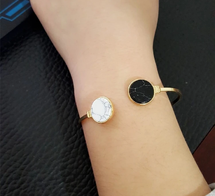 Онлайн-шоппинг индийские ювелирные изделия круглые черные белые камни открытые