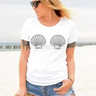 Женская футболка с принтом Морская морская Русалка