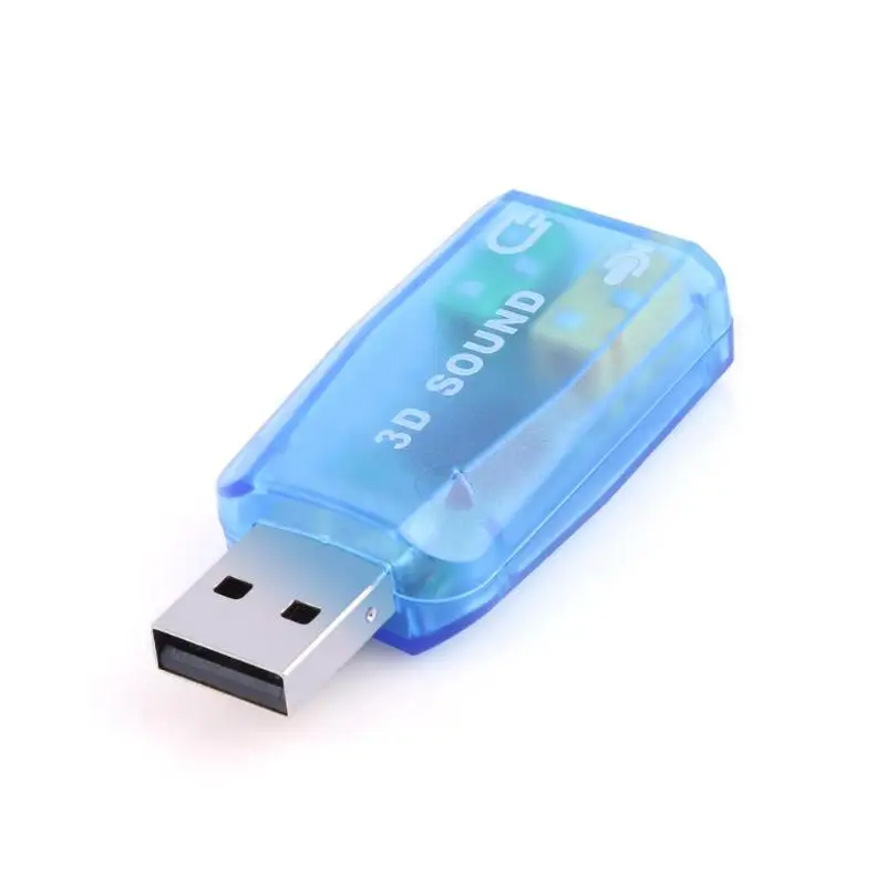 Внешняя звуковая карта USB 3D Аудио гарнитура микрофон адаптер для ноутбука ПК