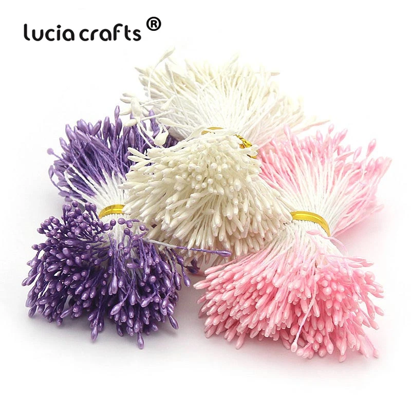 Lucia crafts 576 шт 1 мм разноцветный цветок тычинки цветочные украшения торта Двойные головки DIY материалы ручной работы C1301