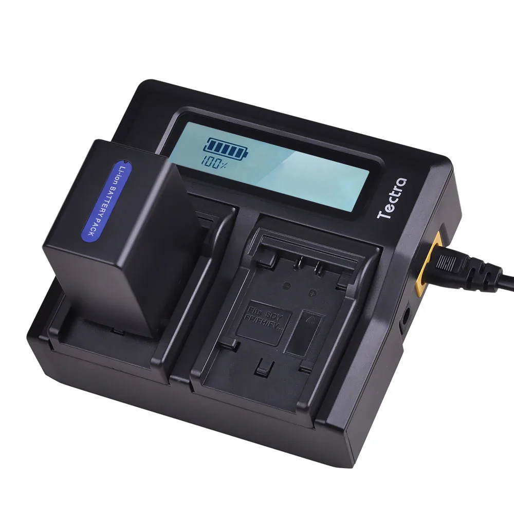 1 шт. Tectra NP FH70 NPFH70 камера LCD быстрое двойное зарядное устройство для Sony FH30 Cyber shot DSC