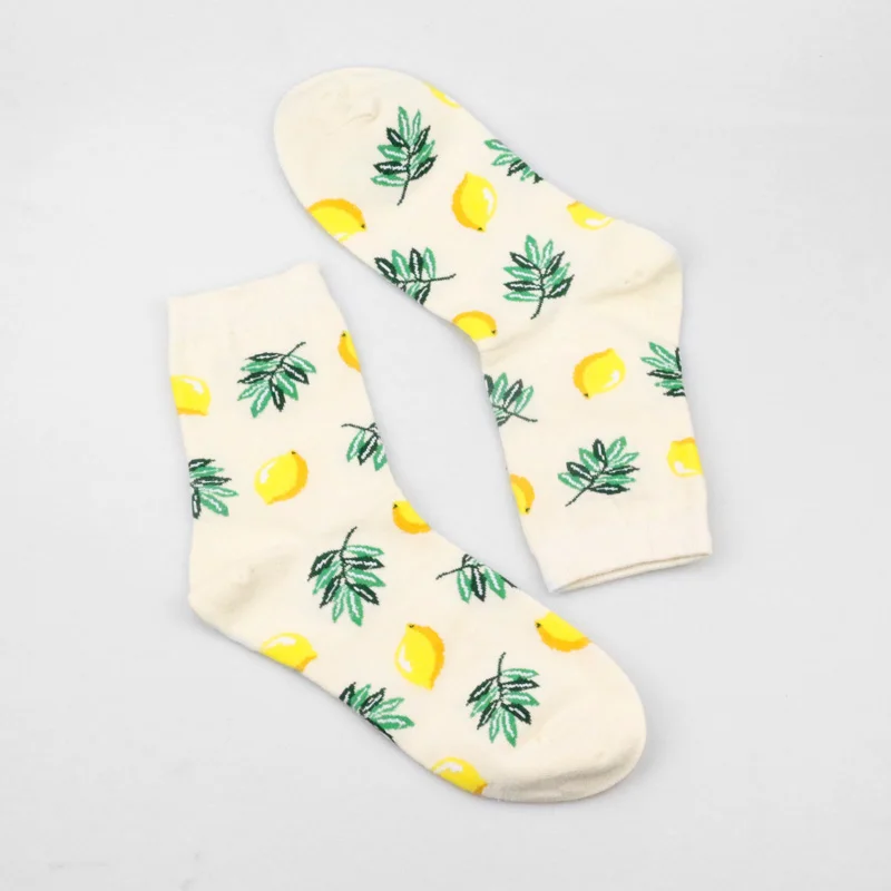 58 Mango Забавные короткие носки с изображением ананаса и фруктов; сезон осень-зима; женские носки с изображением фламинго, бананов, авокадо; женские хлопковые носки в стиле Харадзюку; унисекс - Цвет: 58 Mango
