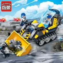 Enlighten строительный инженерный строительный блок Technic Kyanite Squad Rock Bulldozer 2 фигурки 114 шт Обучающие кирпичи-без коробки