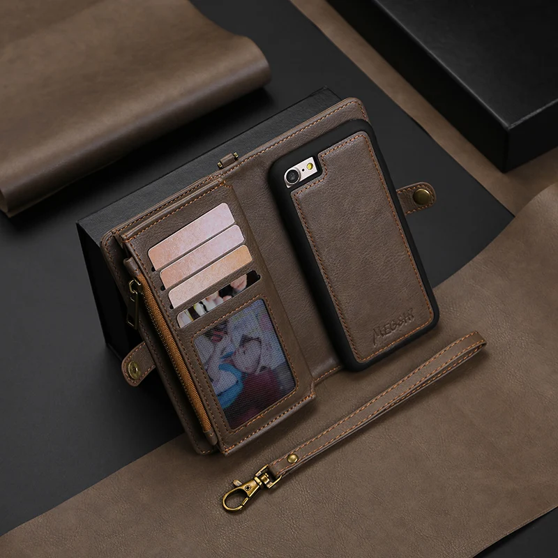 Магнитный кожаный чехол-кошелек на молнии для samsung Galaxy S10E S8 S9 S10 Plus Note 10 Plus 9 8 ремешок Fundas Coque