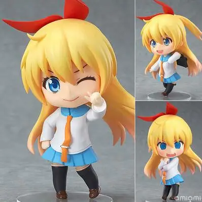 without retail box 10 см милые Nendoroid Nisekoi Chitoge Kirisaki Аниме Фигурки ПВХ Коллекция Модель игрушки brinquedos Для Рождественский подарок - Цвет: without retail box