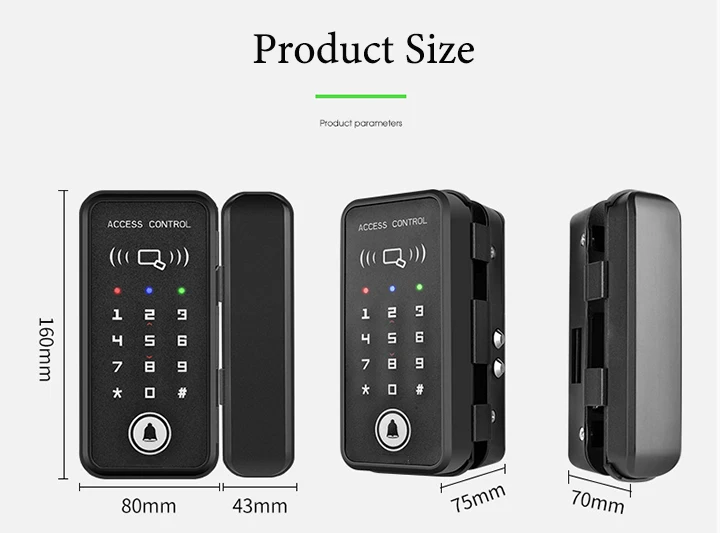 RFID замок для офисной стеклянной двери, RFID карта, цифровой замок, умный дверной замок, БЕСКЛЮЧЕВОЙ алюминиевый дверной RFID замок 2000 пользователей