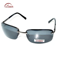 scober rimless polarized light sunglasses grey frame uv400 polaroid polarised sports driving outdoor designer sun glasses