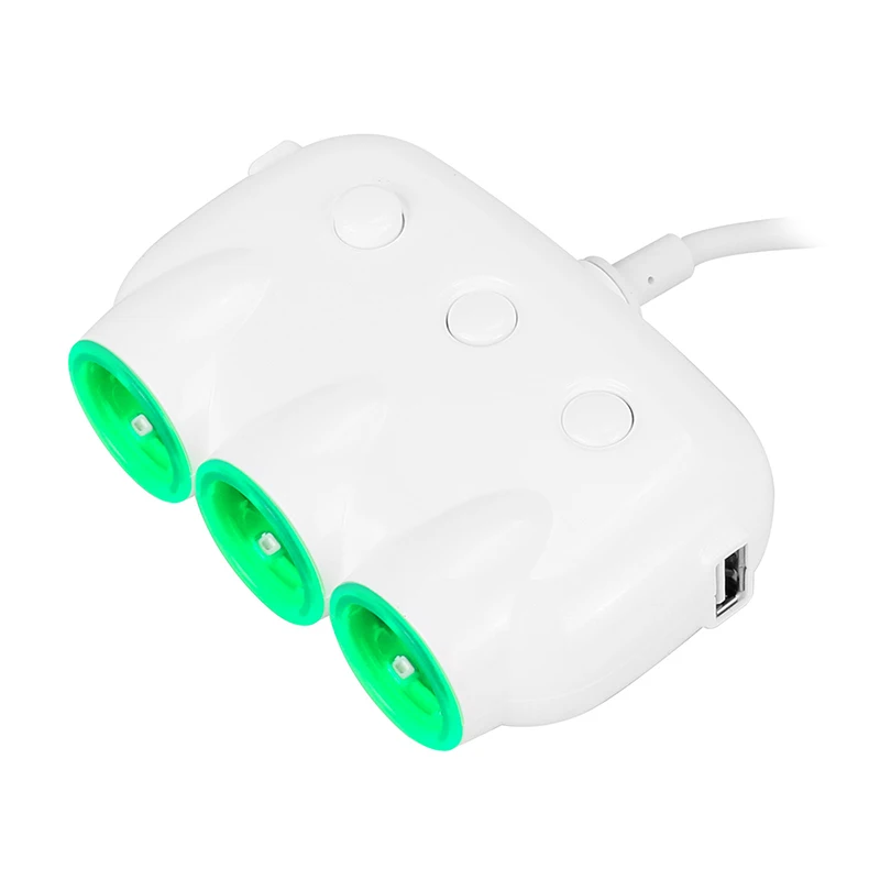 USB автомобильный адаптер питания 3 в 1 розетка для прикуривателя 2 Dual usb порта