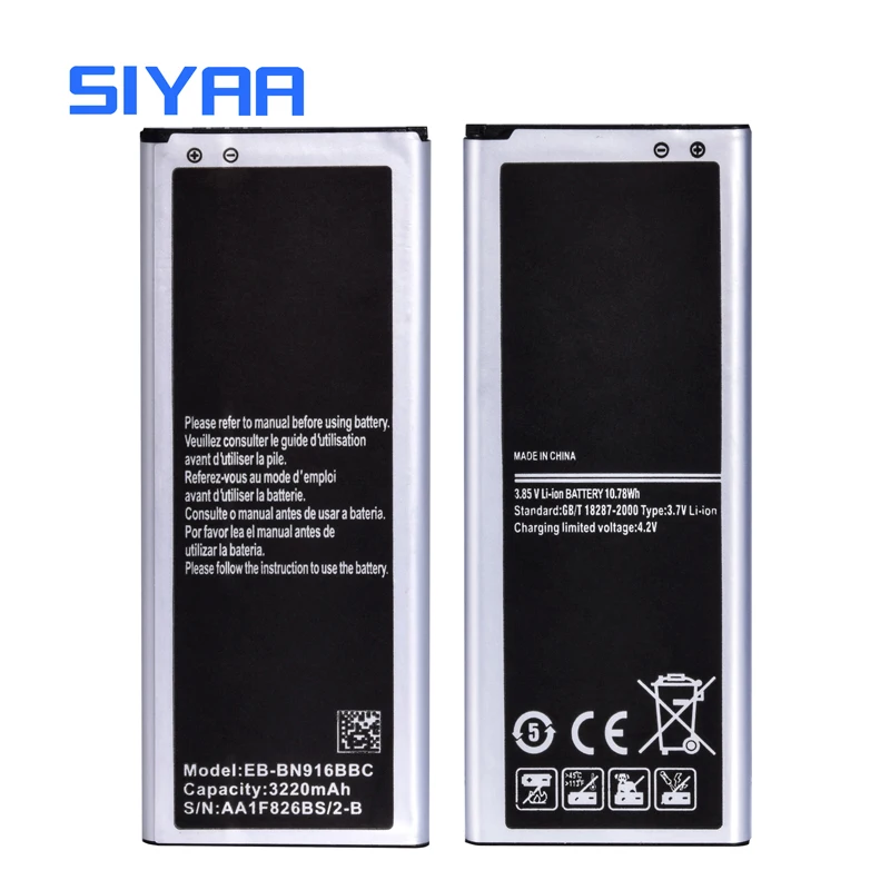Оригинальный аккумулятор SIYAA для Samsung Galaxy Note 4 N9100 N910U N910F N910A сменный большой