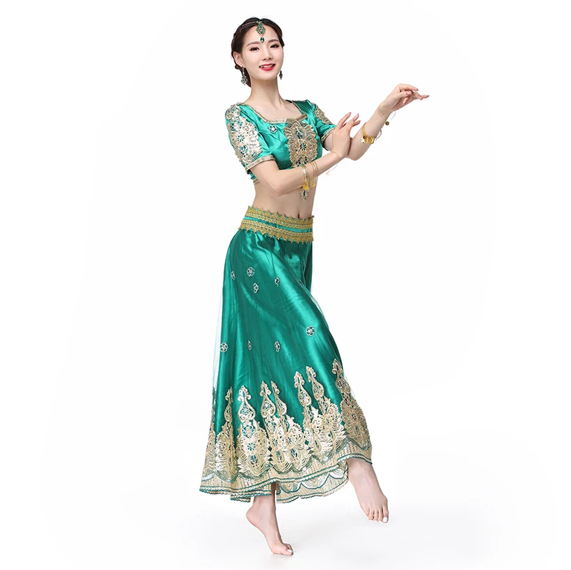 Женский костюм для танца живота индийский эксклюзивная вышивка высокое качество