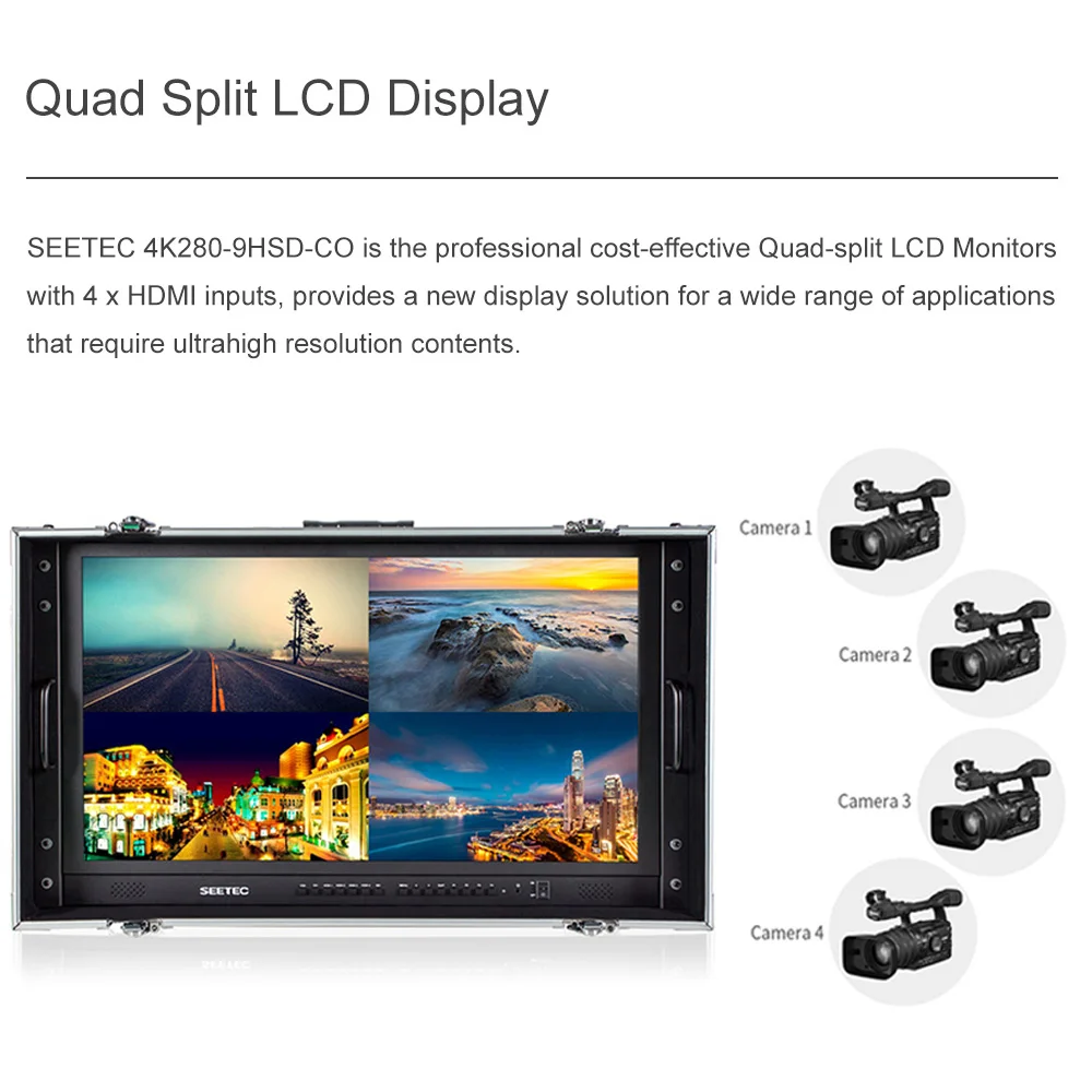 SEETEC 4K280 9HSD CO 28 ''Pro РАДИОВЕЩАТЕЛЬНЫЙ ЖК монитор 4 K UHD 3840x2160 HDMI 3g SDI dvi вход