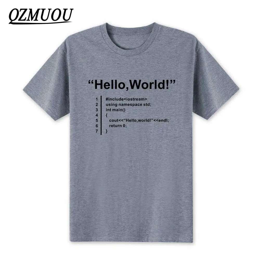 Новинка 2020 модная забавная футболка с надписью HELLO WORLD Geek Team Мужская хлопковая